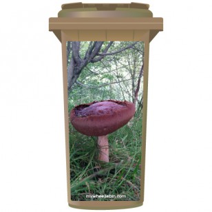 Wild Mushroom In The Woods Wheelie Bin Sticker Panel